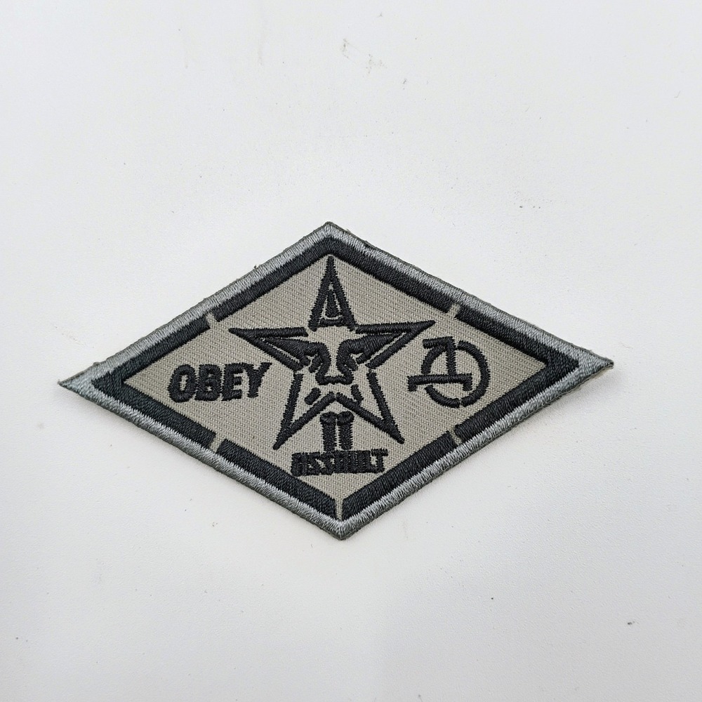 OBEY Shepard Fairey Andre The Giant Iron On Patch Vintage 1990's Skateboarding